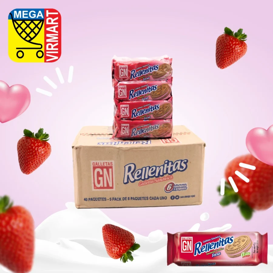 Rellenita de Fresa – Caja x 5 Fundas