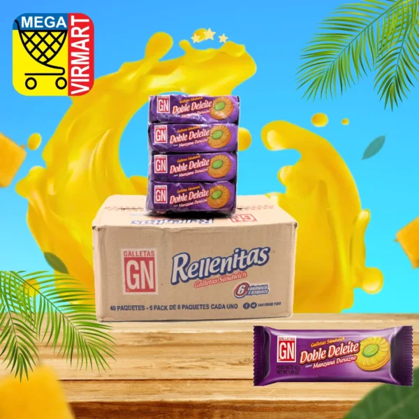 Doble Delite Manzana Durazno – Caja x 5 Fundas